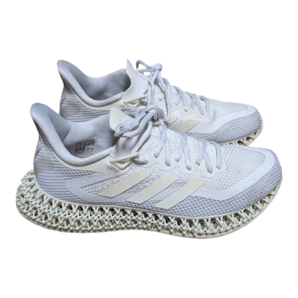 Adidas All White 4DFWD 2 running sneakers EUC Women's 8 springy foam cool energy